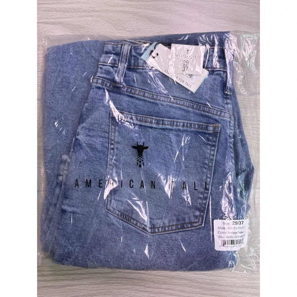 American Tall Luna High Rise Wide Leg Jeans Heritage Faded 29/37 - Picture 12 of 13